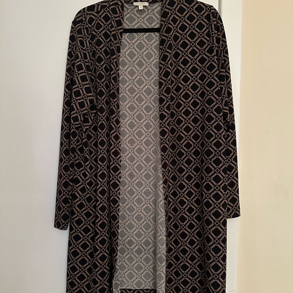 Laura Ashley Black and Tan/Gold Geometric Jacket * Never Worn